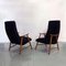 Danish Black Velvet and Solid Beech Armchairs, 1960s, Set of 2 2