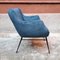 Small Italian Blue Velvet Armchair, 1960s 3