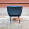 Kleiner italienischer Sessel aus blauem Samt, 1960er 4
