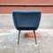 Small Italian Blue Velvet Armchair, 1960s 4