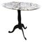 Italian Grey Marble Oval Coffee Table with Curly Legs, 1970s, Image 1