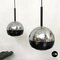 Italian Glass and Steel 1230 Pendant Lamps from Stilnovo, 1960s, Set of 2 7