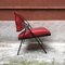 Vintage Italian Metal and Red Leather Armchairs by Formanova, 1970s, Set of 2 7