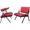 Italienische Vintage Sessel aus Metall & rotem Leder von Formanova, 1970er, 2er Set 1