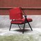 Italienische Vintage Sessel aus Metall & rotem Leder von Formanova, 1970er, 2er Set 8