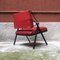 Vintage Italian Metal and Red Leather Armchairs by Formanova, 1970s, Set of 2 8