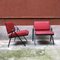 Vintage Italian Metal and Red Leather Armchair by Formanova, 1970s 9