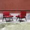 Roter italienischer Vintage Sessel aus Metall & rotem Leder von Formanova, 1970er 8