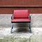 Roter italienischer Vintage Sessel aus Metall & rotem Leder von Formanova, 1970er 5