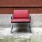 Vintage Italian Metal and Red Leather Armchair by Formanova, 1970s 5