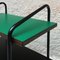 Table de Chevet en Formica Noir et Vert, Italie, 1960s 4