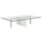 Italian Crystal and Carrara Marble Square Sofa Table by Giovanni Offredi, 1970s, Image 1