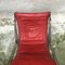 Italian Red Leather and Chromed Steel Red Armchair, 1970s 11