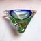 Italian Blue and Green Murano Glass Ashtray from the Sommersi Series, 1950s, Image 2