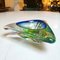 Cenicero italiano de cristal de Murano azul y verde de Sommersi Series, años 50, Imagen 5