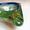 Italian Blue and Green Murano Glass Ashtray from the Sommersi Series, 1950s, Image 3