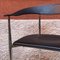Italienischer Stuhl aus schwarzem Leder & verchromtem Stahl, 1970er 5