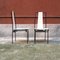 Italian Metal and Leather Chairs by Adalberto Del Lago for Misura Emme, 1980s 8