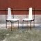 Italienische Stühle aus Metall & Leder von Adalberto Del Lago für Misura Emme, 1980er 9