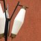 Italian Three-Light Metal Brass and Opaline Glasses Floor Lamp, 1950s 6