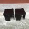 Italian Dark Brown Color Lacquered Wood Coffee Tables, 1970s, Set of 3 4