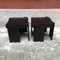 Tavolini da caffè in legno laccato marrone scuro, Italia, anni '70, set di 3, Immagine 3
