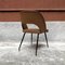 Italian Light Brown Faux Leather Seat and Back and Metal Legs Armchair, 1960s 6