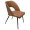 Italian Light Brown Faux Leather Seat and Back and Metal Legs Armchair, 1960s 1