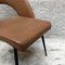 Italian Light Brown Faux Leather Seat and Back and Metal Legs Armchair, 1960s 8