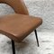 Italian Light Brown Faux Leather Seat and Back and Metal Legs Armchair, 1960s, Image 8