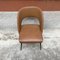 Italian Light Brown Faux Leather Seat and Back and Metal Legs Armchair, 1960s 3