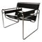 Fauteuil Wassily en Cuir Noir par Marcel Breuer pour Gavina, 1968 1