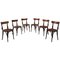Italian Wood Tavern Vecchia Chairs, 1960s, Set of 10 1