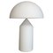 Italian Adjustable White Glass Atollo Lamp by Magistretti for Oluce, 1977 1