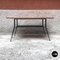 Tavolino da caffè rettangolare in legno e metallo, Italia, anni '50, Immagine 3