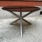 Italian Round Smoked Glass and Chromed Steel Dining Table, 1970s 2