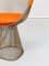 Orangefarbene Esszimmerstühle aus Stahl & Stoff von Warren Platner für Knoll, 1960er, 2er Set 9