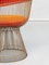 Orangefarbene Esszimmerstühle aus Stahl & Stoff von Warren Platner für Knoll, 1960er, 2er Set 10