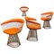 Orange Steel and Fabric Dining Chairs by Warren Platner for Knoll, 1960s, Set of 2, Image 1