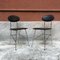 Italian Chromed Metal Chairs with Leather Cover by Mendini for Zabro, 1980s, Set of 2 3