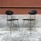 Italienische Stühle aus verchromtem Metall mit Lederbezug von Mendini für Zabro, 1980er, 2er Set 3