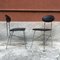 Italienische Stühle aus verchromtem Metall mit Lederbezug von Mendini für Zabro, 1980er, 2er Set 4