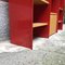 Italian Freestanding Red Enamelled Metal Bookcase by Arflex, 1970s 11