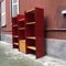 Italian Freestanding Red Enamelled Metal Bookcase by Arflex, 1970s 6