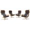 Mid-Century Modern Swedish Space Age Galaxy Armchairs by Alf Svensonn for Dux, 1968, Set of 4 1