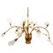 Mid-Century Italian Brass and Metal Ceiling Lamp by Angelo Lelii, 1950s 1