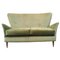 Italian Velvet Green Sofa in the Manner of Gio Ponti, 1940s 1