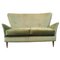 Italian Velvet Green Sofa in the Manner of Gio Ponti, 1940s, Image 1