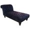 Italian Blue Velvet and Wood Chaise, 1980s 1