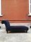 Italian Blue Velvet and Wood Chaise, 1980s, Image 3